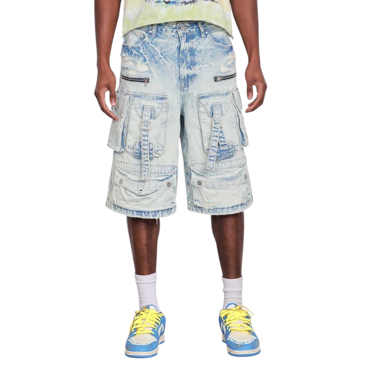 FIRST ROW: Multi Cargo Denim Jorts FRS3012